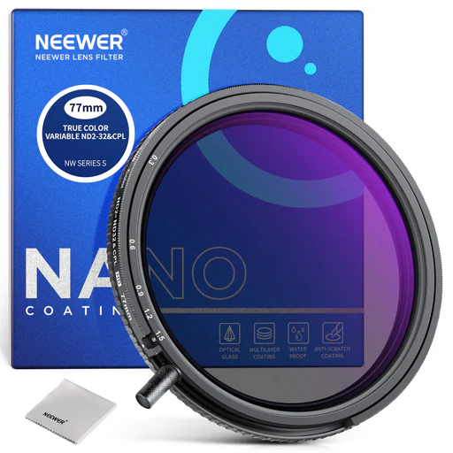 Neewer 2 In 1 True Colors Variable Nd2-nd32 & Cpl Filter - 67mm