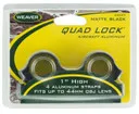 Weaver Mounts 49047 Quad Lock Detachable Rings Matte Black 1 In High