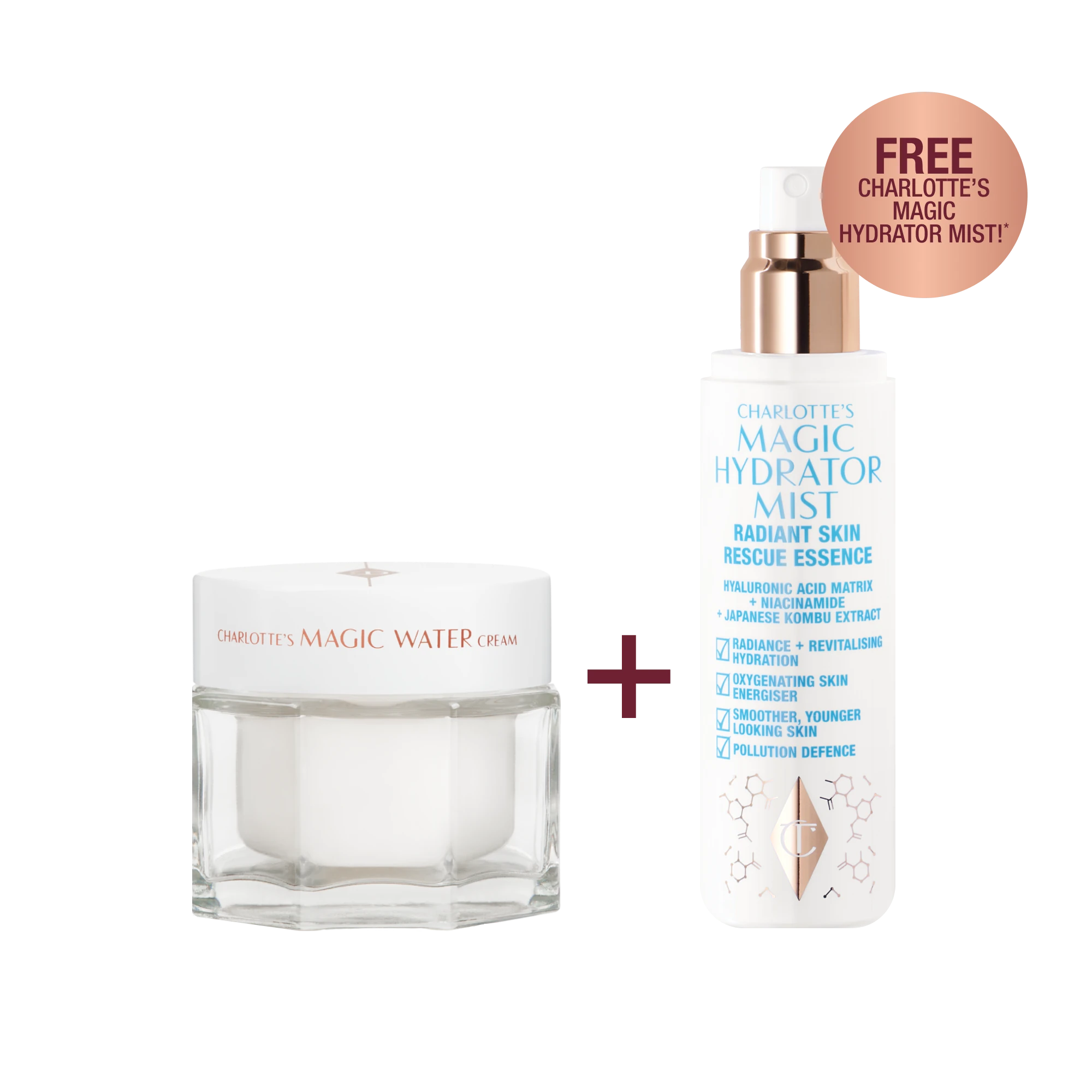 Charlotte's Magic Water Cream & Magic Hydrator Mist Duo Limited Time Offer