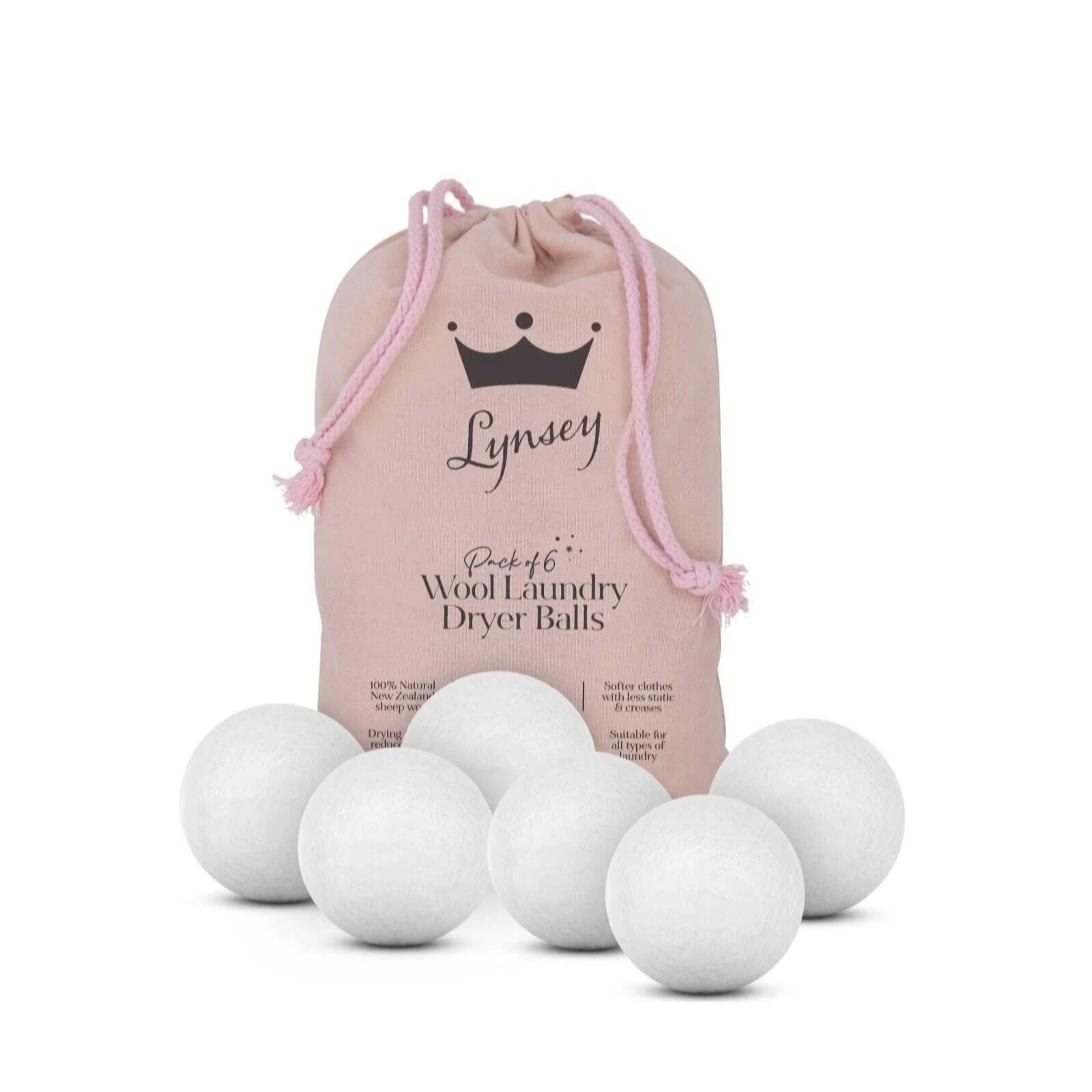 Lynsey's Cleaning Range Wool Dryer Balls - 6 Pack