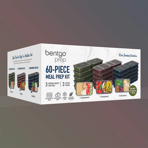 Bentgo Prep Rich Shades Collection 60-piece Meal Prep Kit