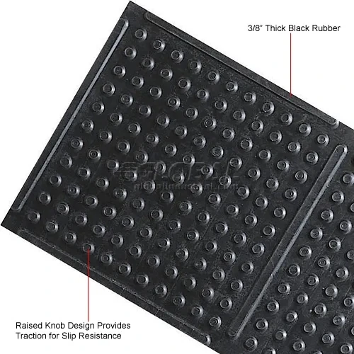 Notrax Deep Freeze Mat Anti Fatigue Mat 3/8 Inch Thick 3 Ft X Up To 60 Ft Black