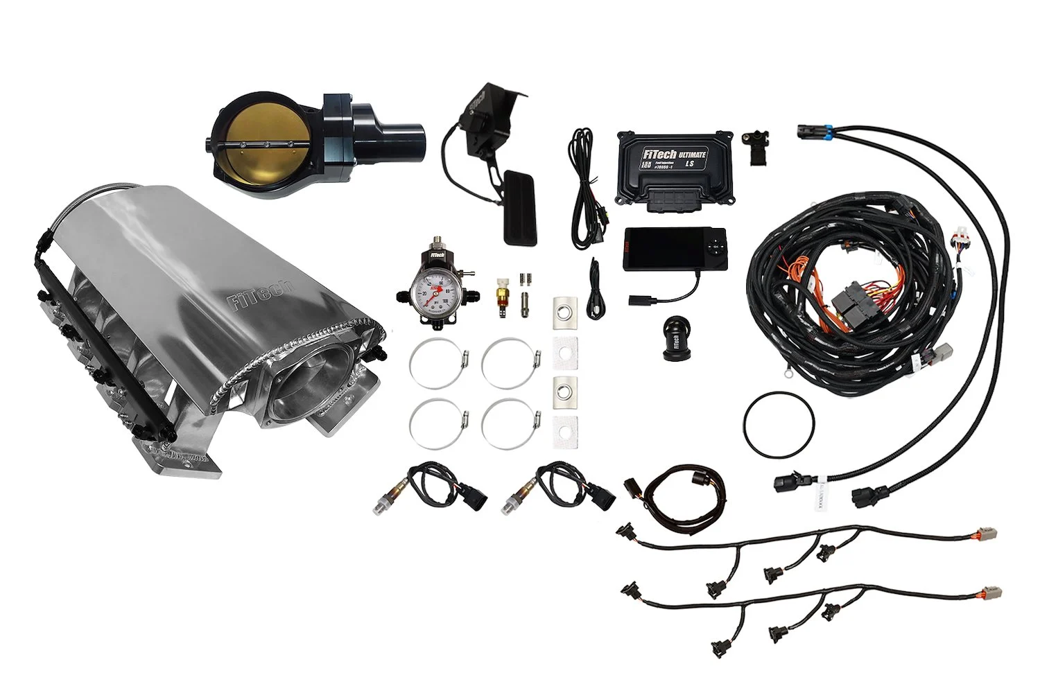Fitech 73275dbwbb Ultimate Rebel Efi System W/tall Intake Manifold For Gm Ls3, Drive-by-wire, 102 Mm Throttle Body, 1000 Hp [brilliant]