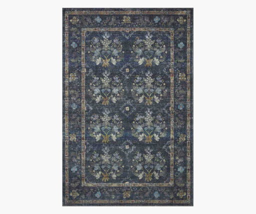 Courtyard Seville Printed Rug - Navy - 8'6" × 11'6"