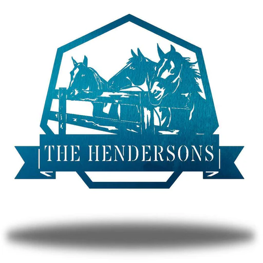 Horse Stable Monogram - 30"/teal/yes (+$20)