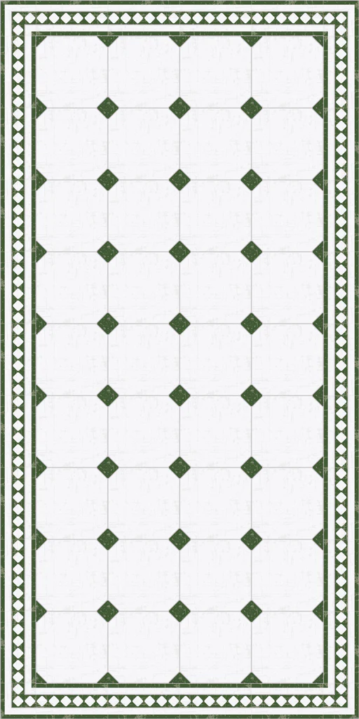 Versailles Vinyl Mat - Runner 2'x8'/green