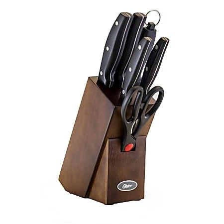 Oster Granger Stainless-steel 7-piece Cutlery Set, Black