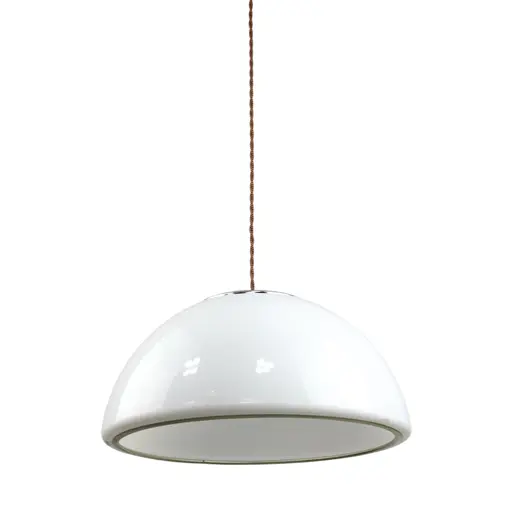 Space Age White Pendant By Luigi Massoni For Guzzini, 1960s