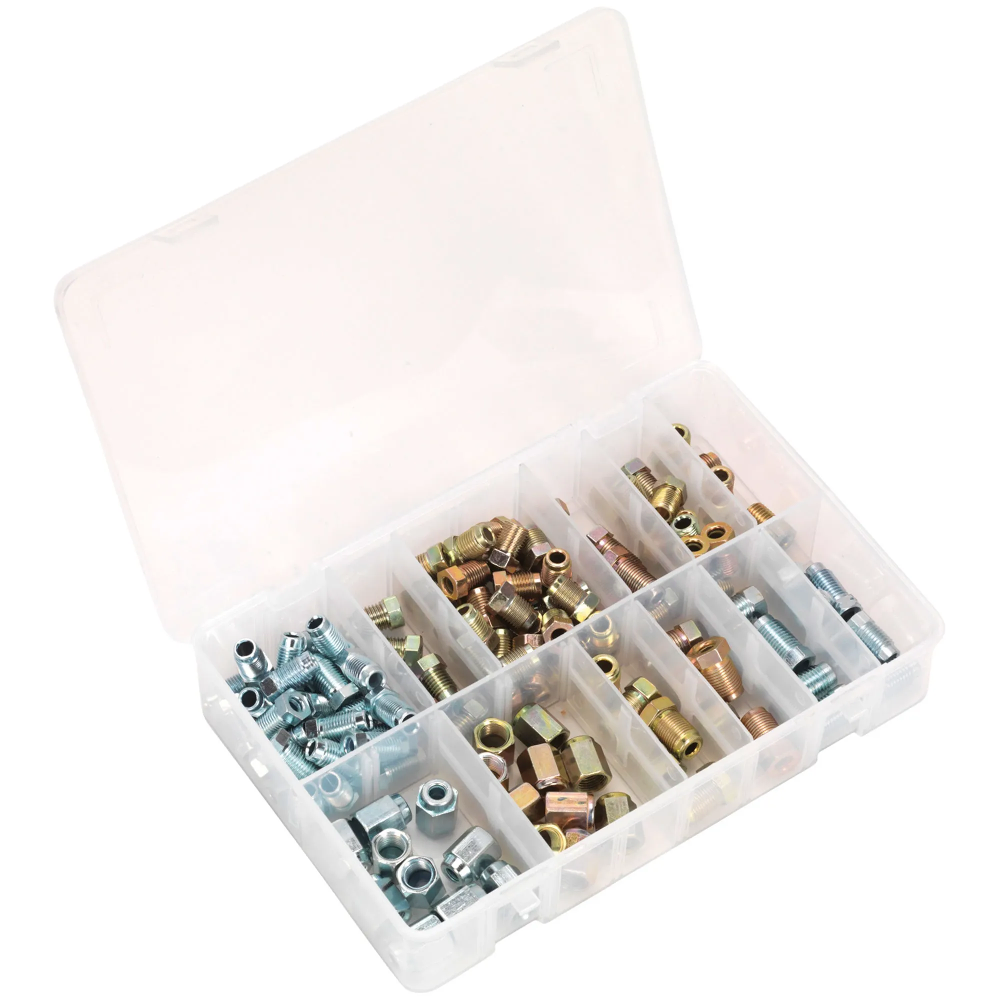 Sealey Brake Pipe Nut Assortment 200pc - Metric & Imperial - Ab068bpn