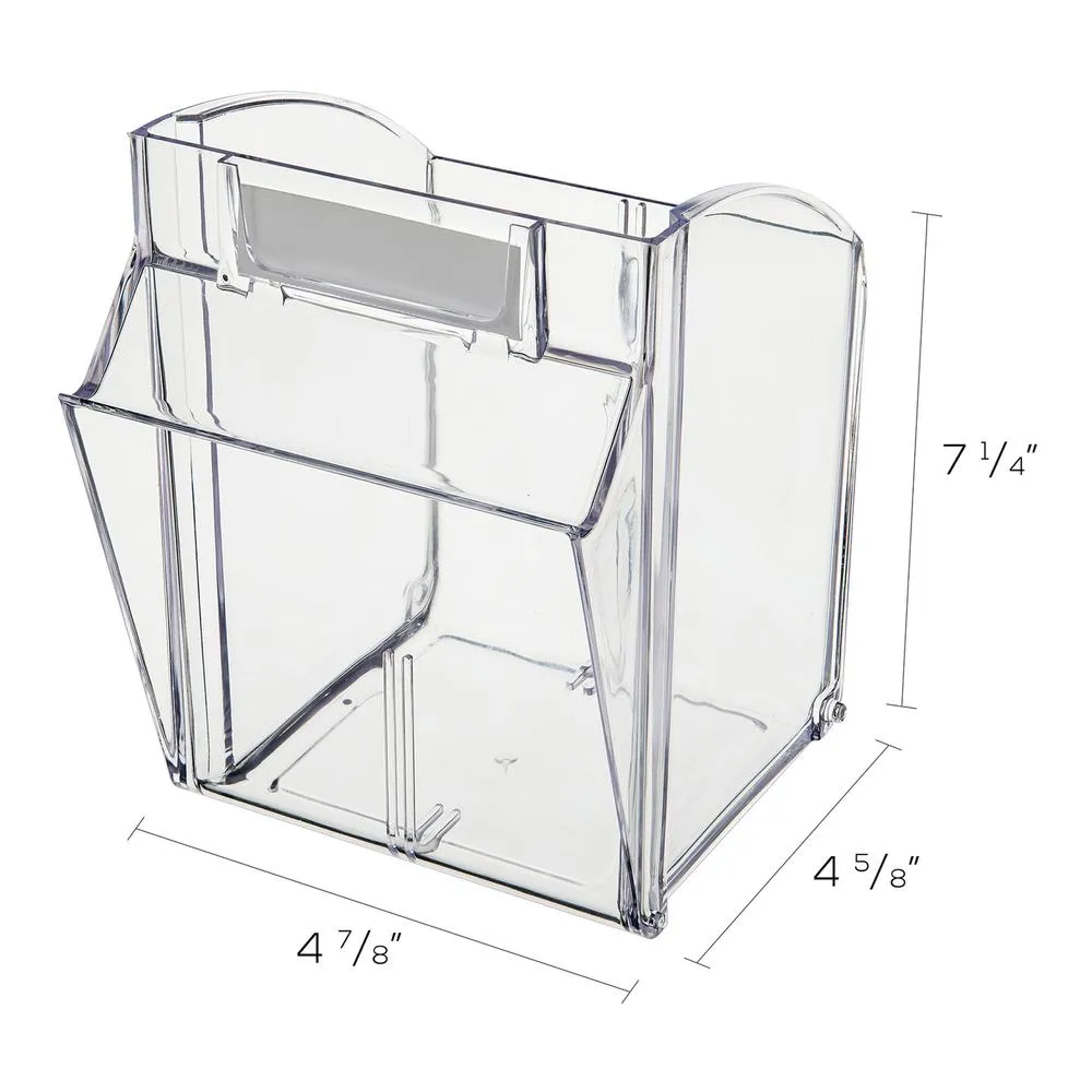 Deflecto Tilt Bin Interlocking Multi-bin Storage Organizer 4 Compartment(s) - Desktop - White