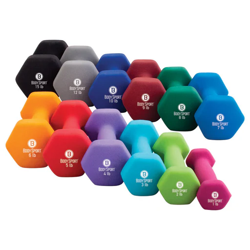 Bodysport Neoprene Color Dumbbells - 6 Lb Orange