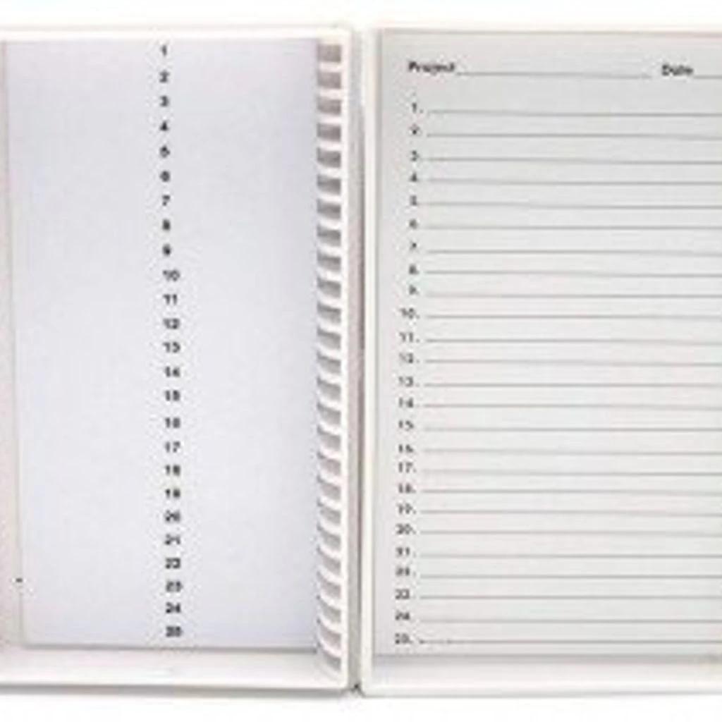 Heathrow Scientific Hs15989r 25 Place Premium Microscope Slide Box, Foam, White