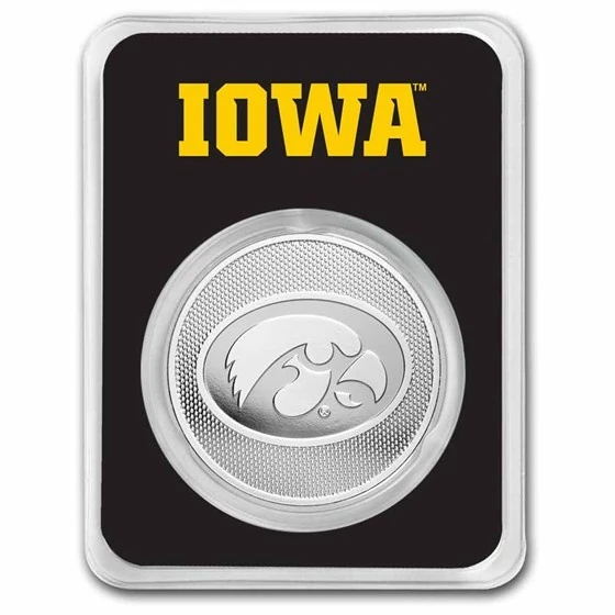 University Of Iowa 1 Oz Silver Round (in Tep)